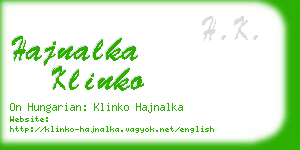 hajnalka klinko business card